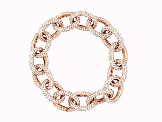 Italian link diamond bracelet