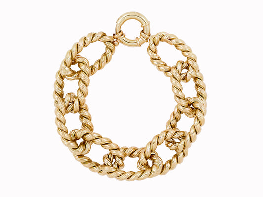 14k yellow gold fancy Italian link bracelet