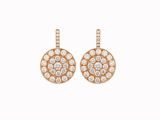 Crivelli 18k rose gold Italian diamond earrings