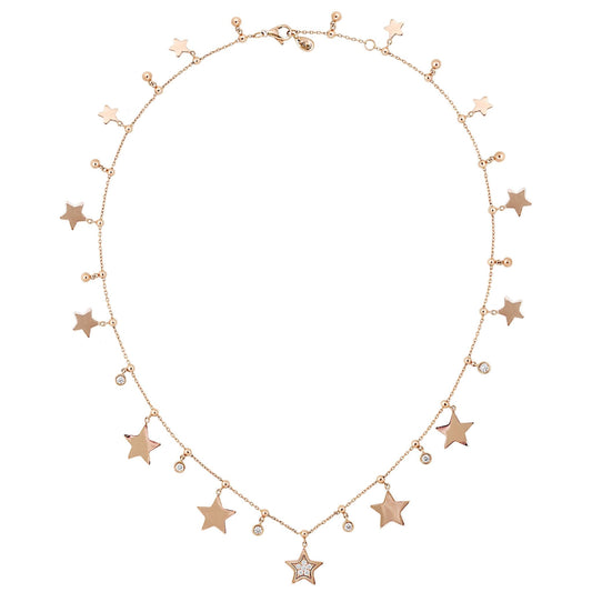 Star & Diamond Cravelli Necklace, 18k rose gold