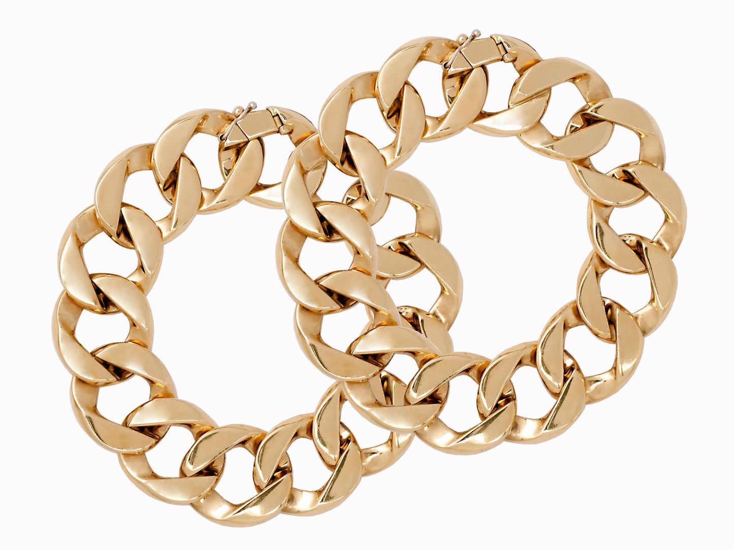 Verdura link 18k yellow gold handmade bracelet