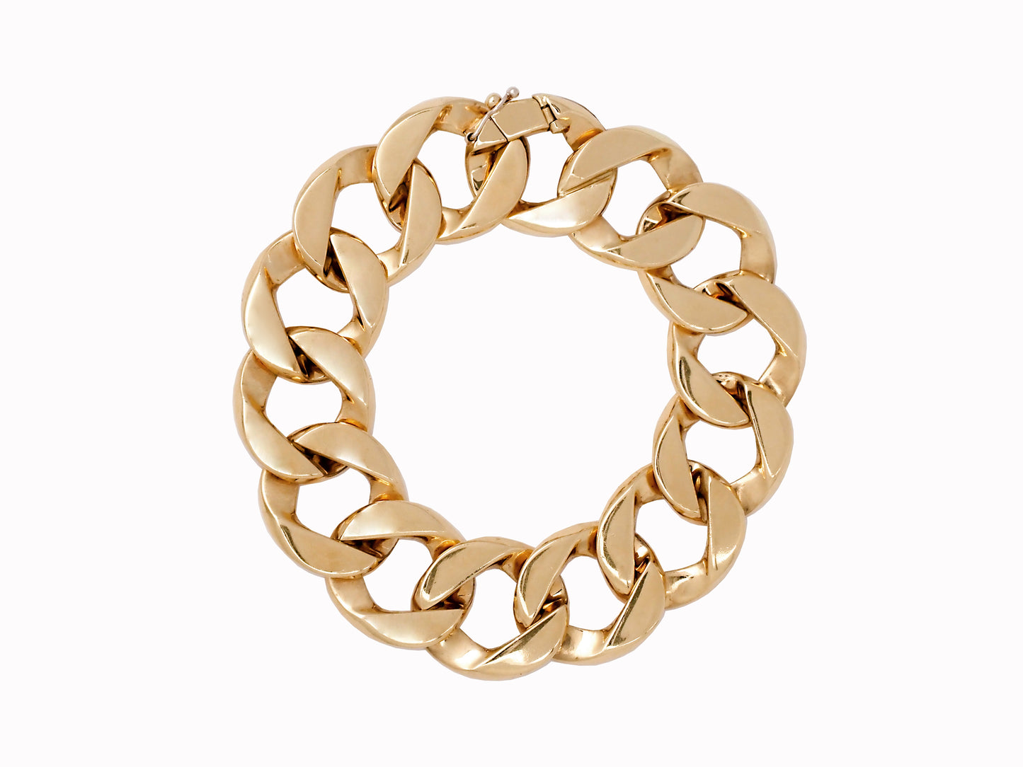 Verdura link 18k yellow gold handmade bracelet