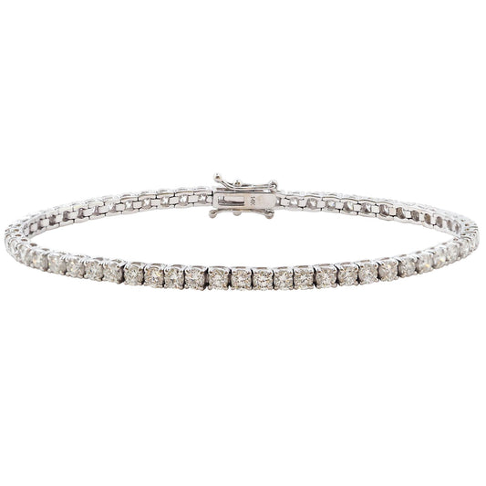 Classic diamond white gold tennis bracelet