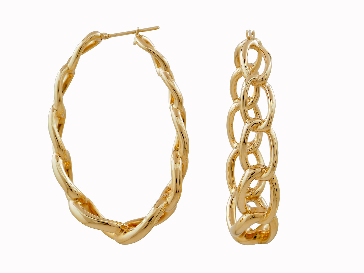 Italian link hoop earring